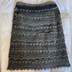 Lace Crochet layered Short Skirt
